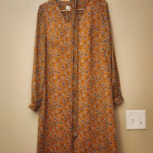 Golden Orange Dress from The Loft